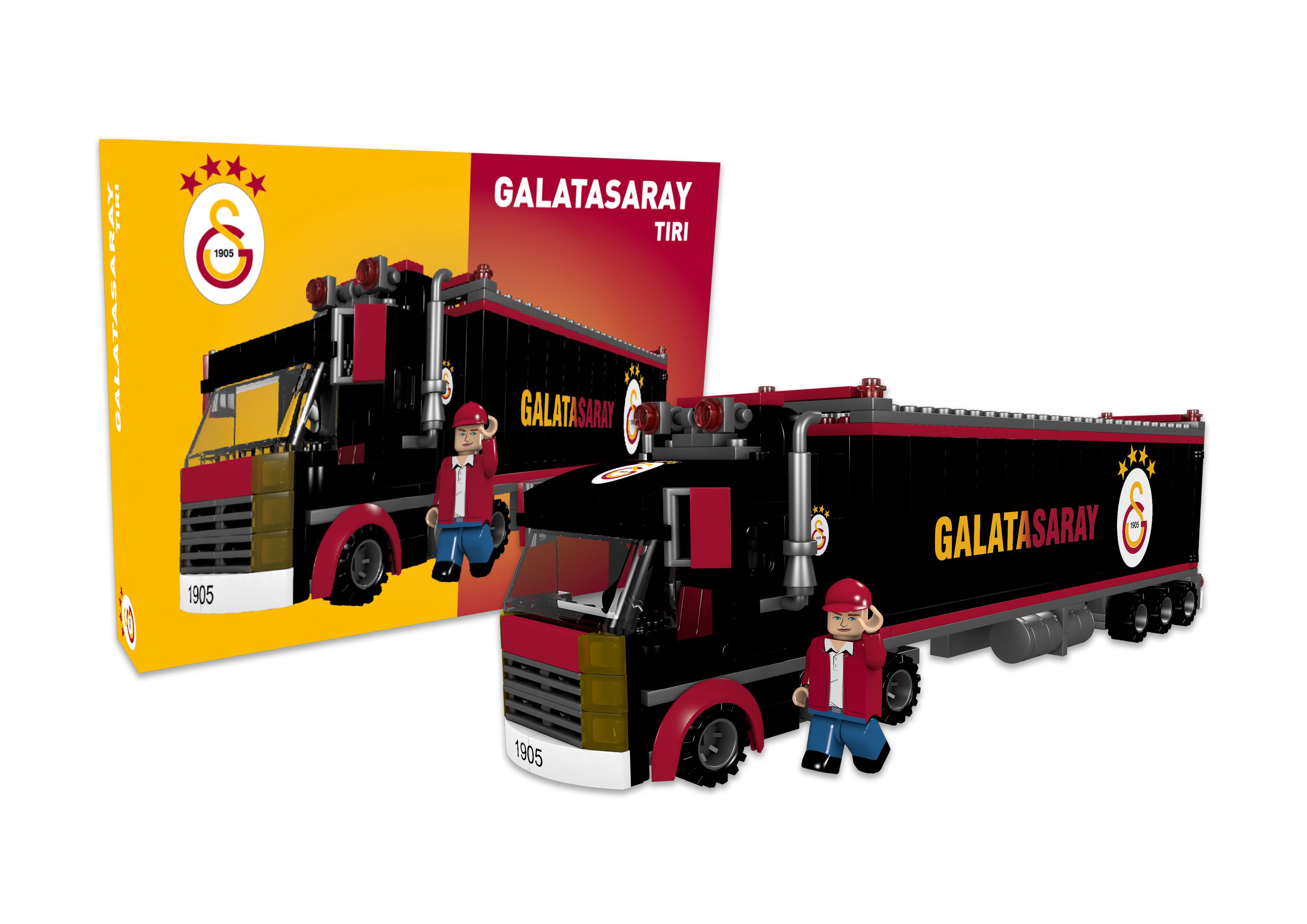 Galatasaray Lego Truck, Galatasaray Klemmbausteine, Galatasaray Tırı,  Galatasaray Truck Bausatz 270-teilig, Galatasaray Fanartikel, Galatasaray  Spielzeug, Galatasaray Klemmbausteine Tırı Truck Camion, Football-Legends